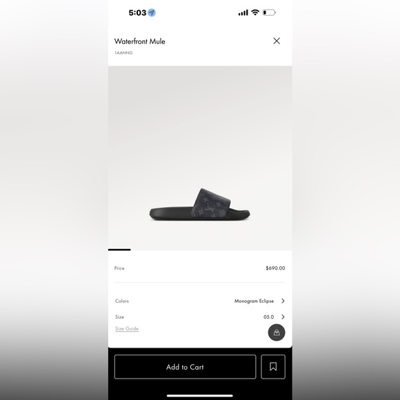 Women’s size 7.5 or Men’s size 5.5 LV slides. Retails today for $690. Like new - Picture 12 of 12